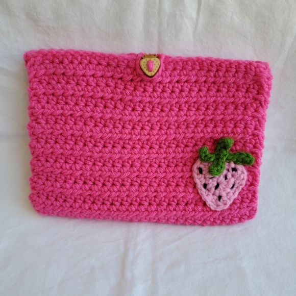 Hand Crafted Other - 🛍Pink Crocheted Strawberry Bag